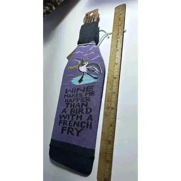 Wine Bottle Sock Bag Cover Primitives by Kathy - "funny wine socks" GIFT - Picture 5 of 6